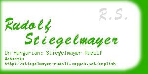 rudolf stiegelmayer business card